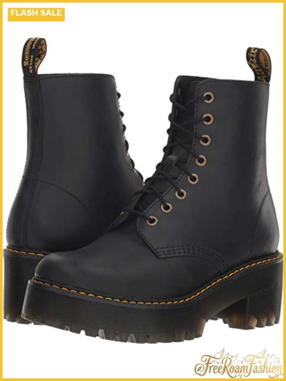Leather Heeled Mid-Calf Lace Up Boots Block Heel Work Booties